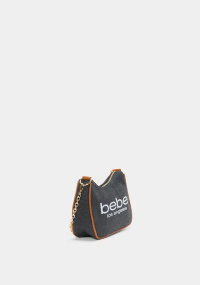 Bebe Rian Denim Crossbody In Dark Denim