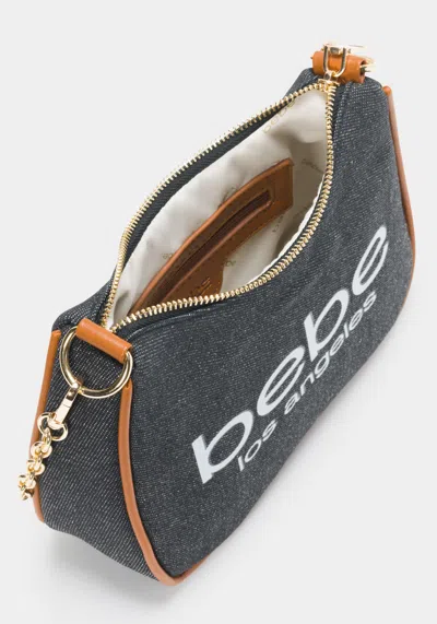Bebe Rian Denim Crossbody In Dark Denim
