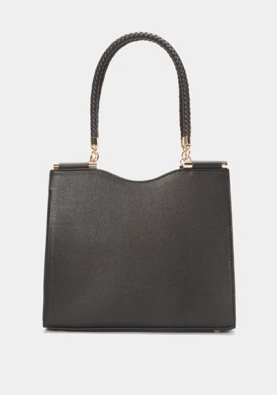 Bebe Cinzia Printed Monogram Satchel In Black