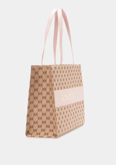 BEBE SERENA LARGE JACQUARD TOTE 