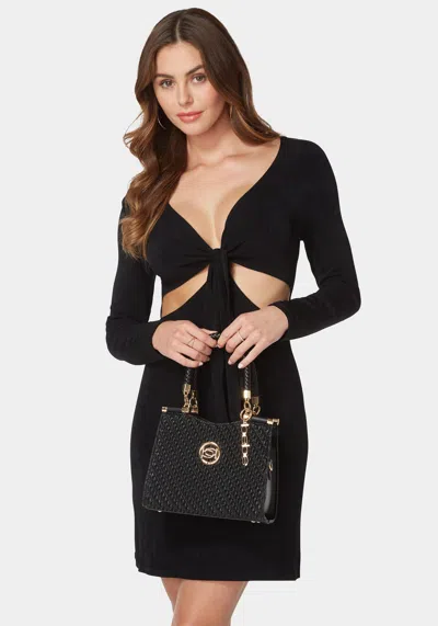 Bebe Erika Mini Shopper In Black