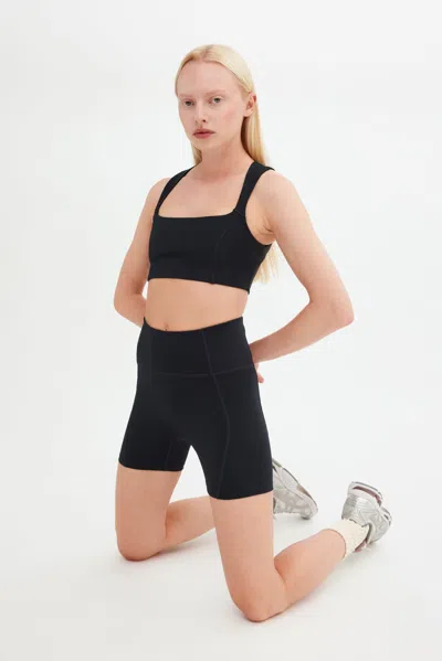 Girlfriend Collective High-rise Seamless Bike Short In Black