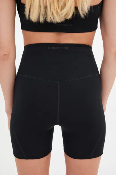 Girlfriend Collective High-rise Seamless Bike Short In Black