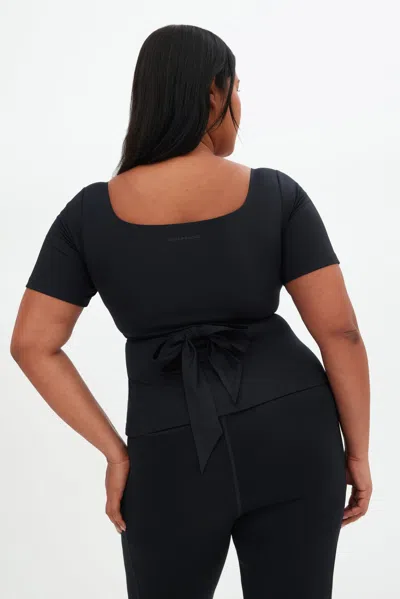 Girlfriend Collective Black Marla Wrap Top
