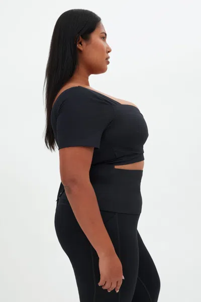 Girlfriend Collective Black Marla Wrap Top