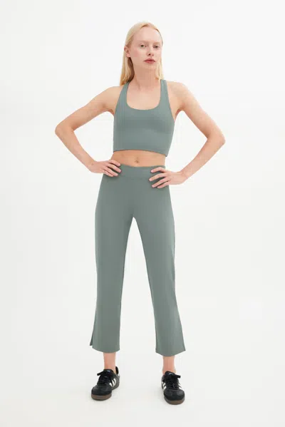 GIRLFRIEND COLLECTIVE MISTY SAGE COMPRESSIVE KICK FLARE TROUSER 