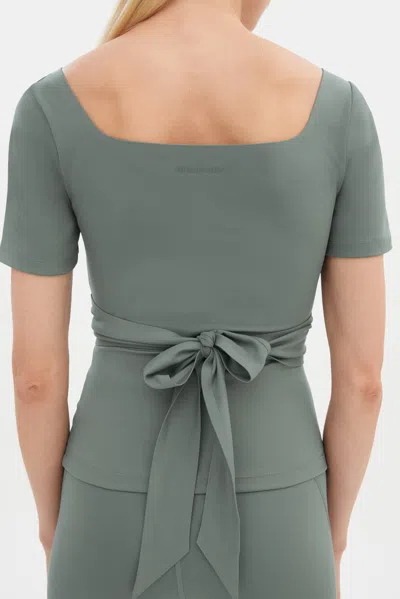 Girlfriend Collective Misty Sage Marla Wrap Top