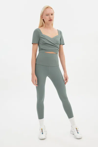 Girlfriend Collective Misty Sage Marla Wrap Top