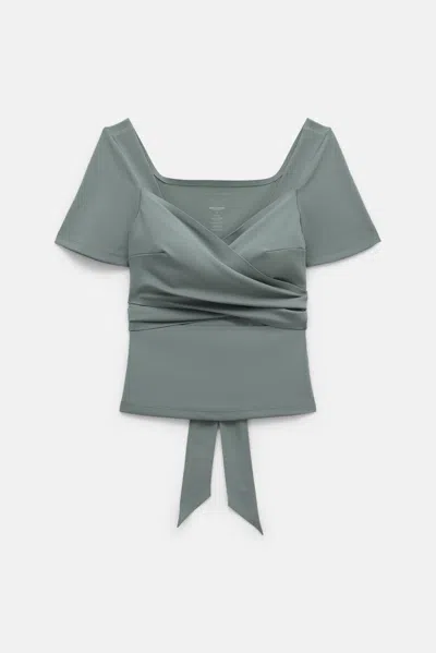 Girlfriend Collective Misty Sage Marla Wrap Top
