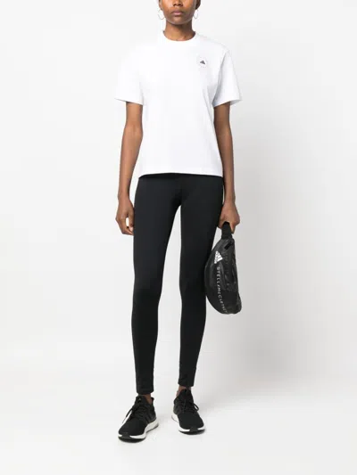 Adidas By Stella Mccartney Logo-print Short-sleeved T-shirt In White