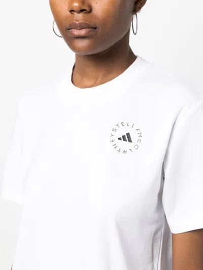 Adidas By Stella Mccartney Logo-print Short-sleeved T-shirt In White