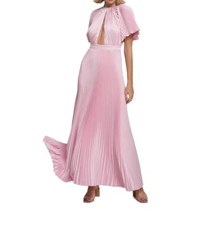 L'idée Theatre Full Length Split Gown Dress In Pink In Pink
