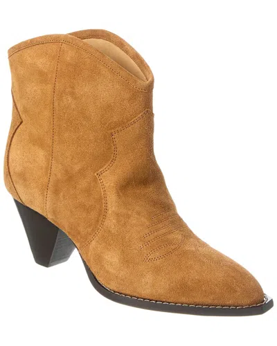 Isabel Marant Darizo 70mm Leather Ankle Boots In Brown