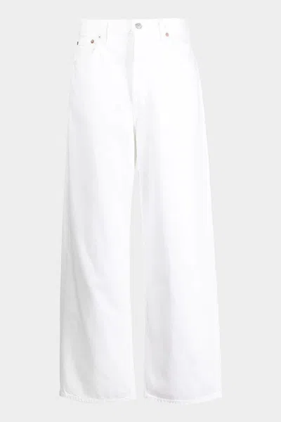 Shop Agolde Low Slung Baggy Jean In Milkshake
