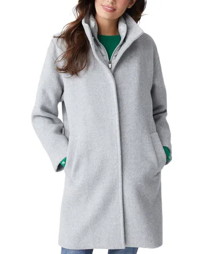 J.mclaughlin J. Mclaughlin Stoll Wool-blend Coat In Grey