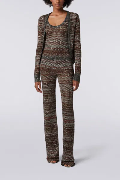 Missoni Mesh Knit Sequin Short Cardigan In Multi