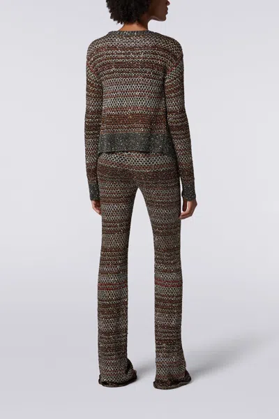 Missoni Mesh Knit Sequin Short Cardigan In Multi