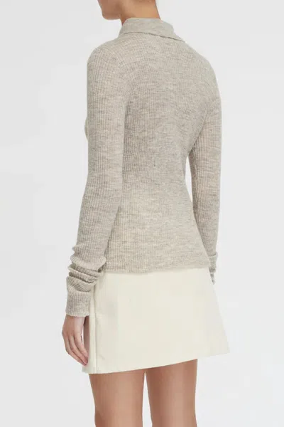 Shop Lee Mathews Mila Ribbed Cardigan In Hazel