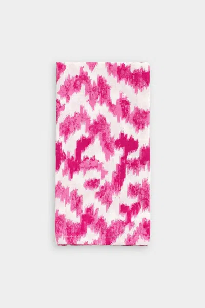 Caspari Modern Moiré Cloth Dinner Napkins In Fuchsia - Each