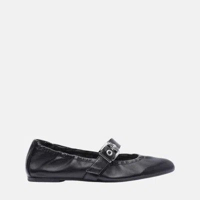Schutz Women's Calita Nappa Leather Ballet Flat In Black In Black