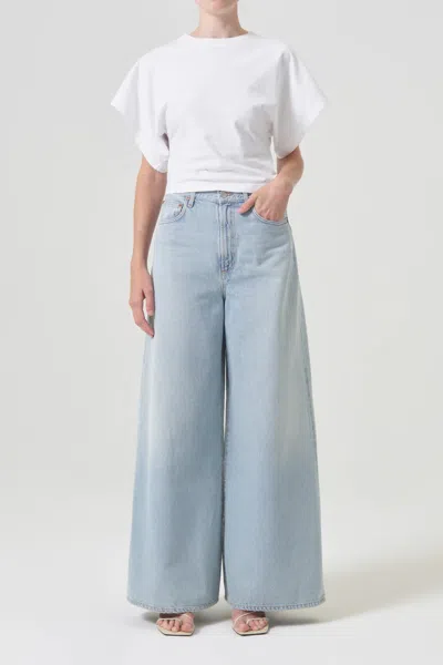 Agolde Ren Distressed Wide-leg Jeans