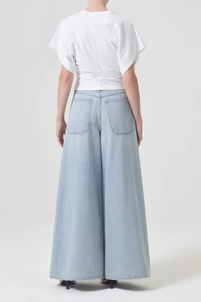 Agolde Ren Distressed Wide-leg Jeans