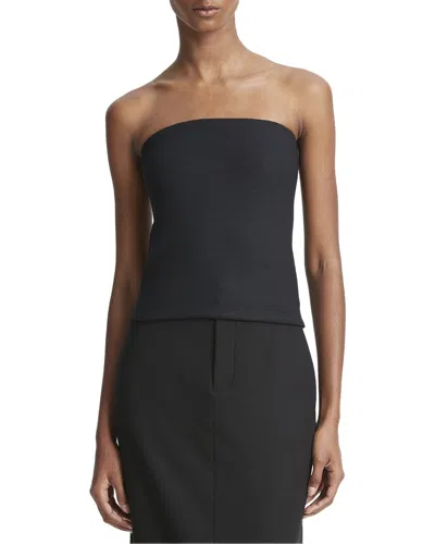 Vince Wool-blend Strapless Top In Black