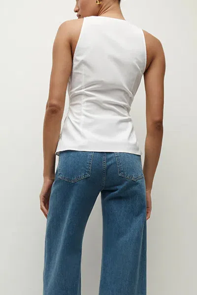 Veronica Beard Oya Stretch-cotton Tank Top In White
