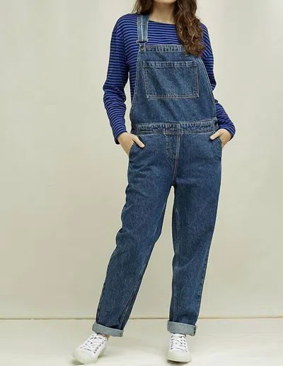 People Tree Denim Overall In Medium Blue In Blue