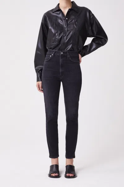 Agolde Pinch Waist Ultra High Rise Skinny In Hotline