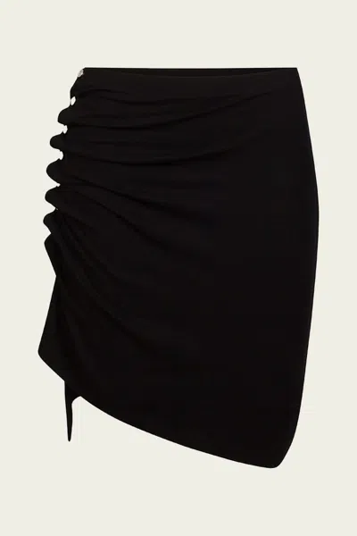 Rabanne Ruched-detail Asymmetric Miniskirt