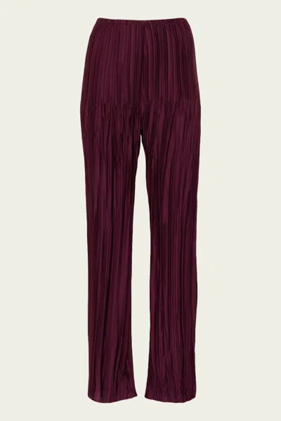 Shop Forte Forte Plisse Crepe Pants In Bolero