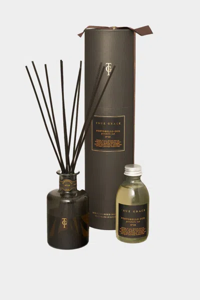 True Grace Portobello Oud 200ml Room Diffuser Set