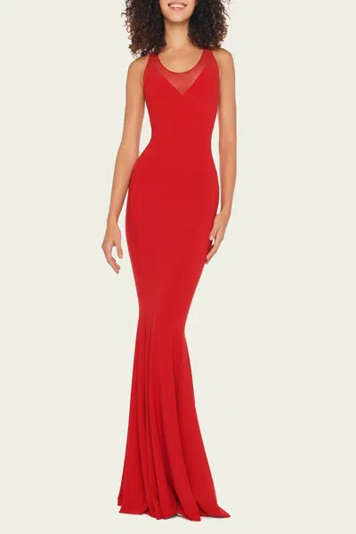 Norma Kamali Sleeveless Low Back Drape Gown