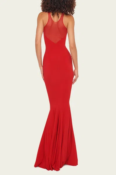 Norma Kamali Sleeveless Low Back Drape Gown