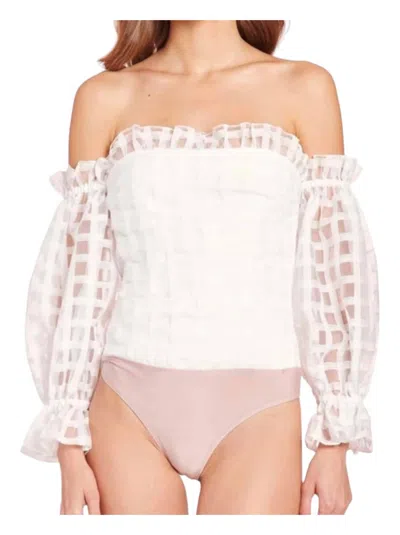 Amanda Uprichard Lynda Bodysuit In White In White