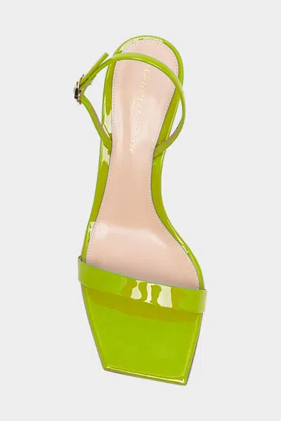 Gianvito Rossi Ribbon Kitten Slingback Sandal In Pistachio