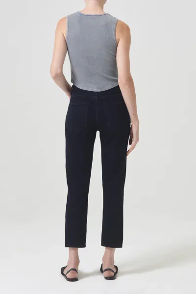 Agolde Riley Hise Rise Straight Crop In Crushed