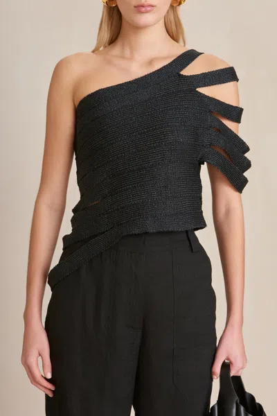 Cult Gaia Sashi Knit Top In Black