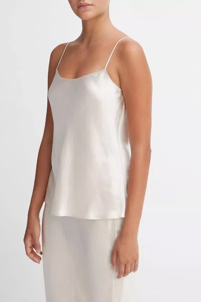 Vince Beige Flowing Blouse With Adjustable Straps