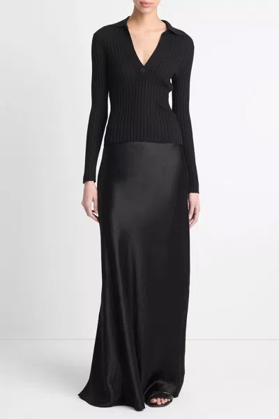 Vince High-rise Satin Maxi Skirt