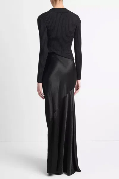 Vince High-rise Satin Maxi Skirt