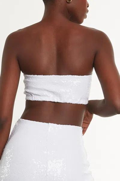 Commando Sequin Bandeau In White