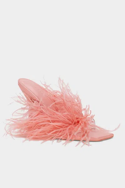 Cult Gaia Shannon Feather Mule In Azalea