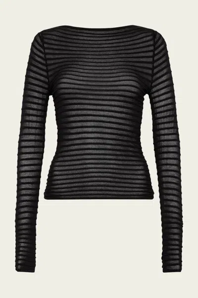 St Agni Sheer Striped Top