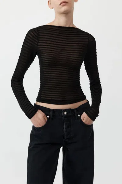 St Agni Sheer Striped Top