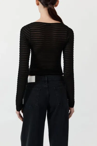 St Agni Sheer Striped Top