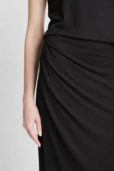 Vince Side Drape Knit Midi Skirt
