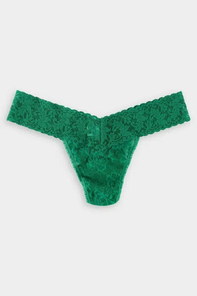Hanky Panky Signature Lace Low Rise Thong Green Envy