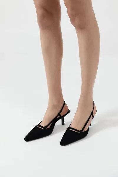 St Agni Sling Back Heel In Black